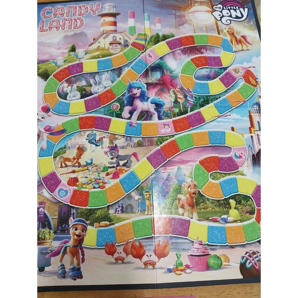 My Little Pony Candy Land Board Game 3-D Game Board & Bonus Mover